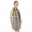 Giant Check Scarf 07-09 Color: Grey