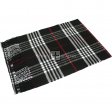 Giant Check Scarf 07-03 Color: Black