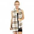 Giant Check Scarf 07-06 Color: Ivory