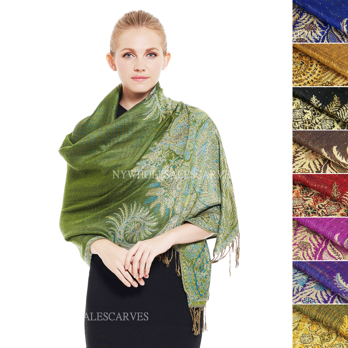 Thicker Pashmina Scarf YZ36S (12 Colors, 1 Doz)
