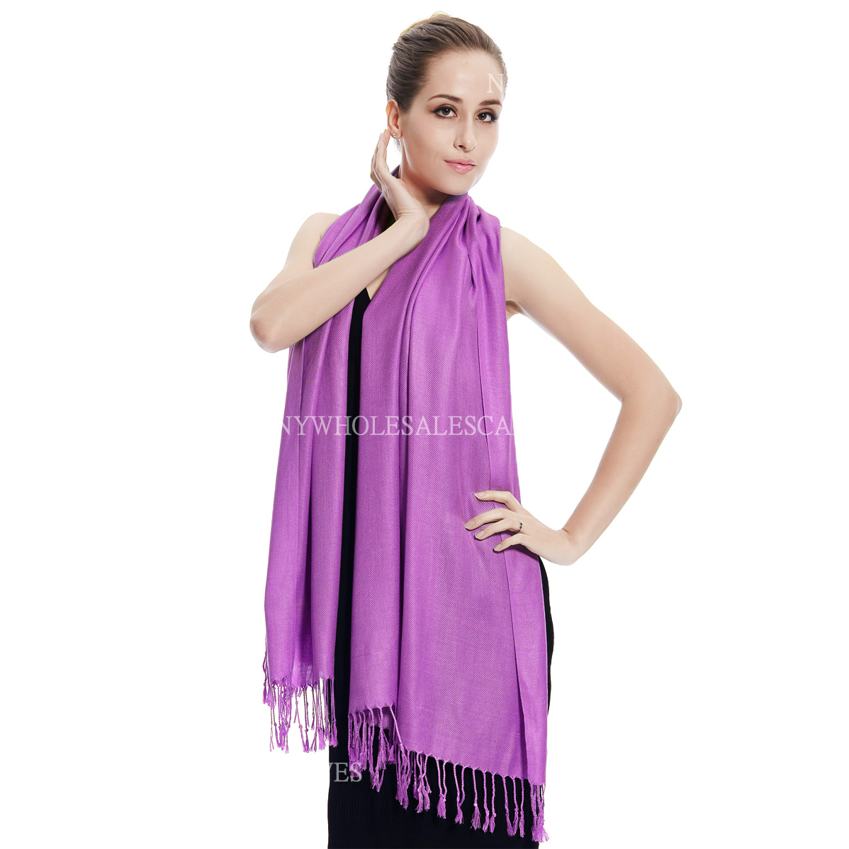 Solid Pashmina 8145 Dark Orchid