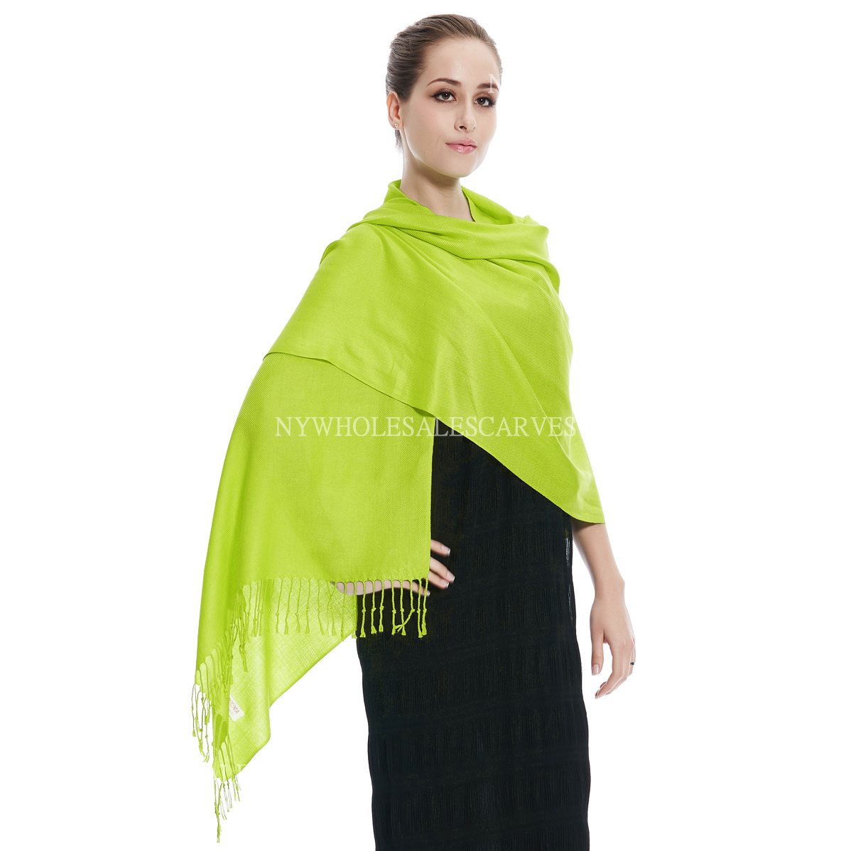 Solid Pashmina 8148 Lime Green