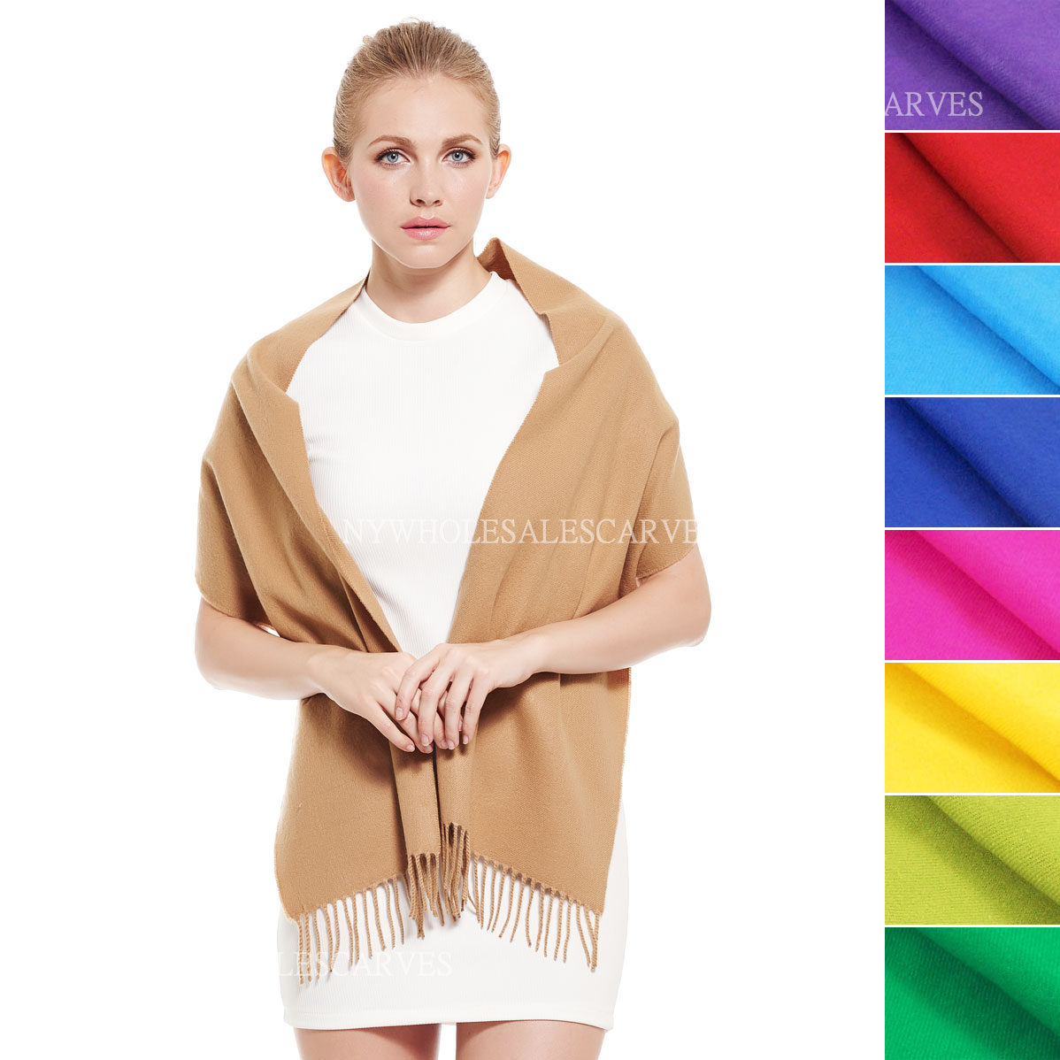 Solid Cashmere Feel Scarf CS30S (12 Colors, 1 Doz)
