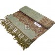 Border Pattern Pashmina PL0308 Light Olive