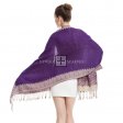 Border Pattern Pashmina PL0317 Purple Light Brown