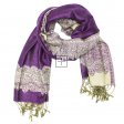 Border Pattern Pashmina PL0317 Purple Light Brown