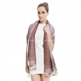 Border Pattern Pashmina PL0319 Lavender