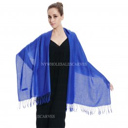 Solid Silky Pashmina 8110 True Blue  Solid Silky Pashmina 8110 True Blue