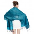 Jacquard Pashmina PL1805 Cyan Blue