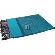 Jacquard Pashmina PL1805 Cyan Blue