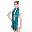 Jacquard Pashmina PL1805 Cyan Blue