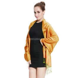Jacquard Pashmina PL1807 Orange Green  Jacquard Pashmina PL1807 Orange Green