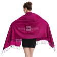 Jacquard Pashmina PL1808 Deep Rose
