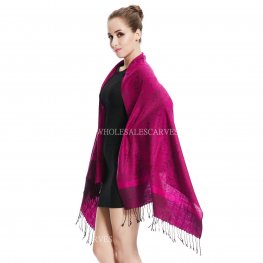 Jacquard Pashmina PL1808 Deep Rose  Jacquard Pashmina PL1808 Deep Rose