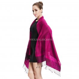 Jacquard Pashmina PL1808 Deep Rose