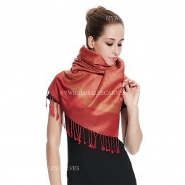 Jacquard Pashmina PL1811 Coral  Jacquard Pashmina PL1811 Coral