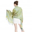 Jacquard Pashmina PL18120 Yellow Baby Blue