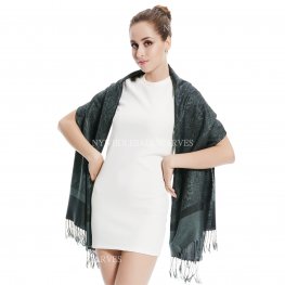 Jacquard Pashmina PL1836 Heather Grey  Jacquard Pashmina PL1836 Heather Grey
