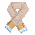 Jacquard Pashmina PL1854 Orange Light Blue