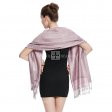 Jacquard Pashmina PL1860 Dusty Rose/Grey