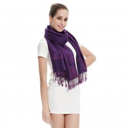 Jacquard Pashmina PL1866 Deep Purple  Jacquard Pashmina PL1866 Deep Purple