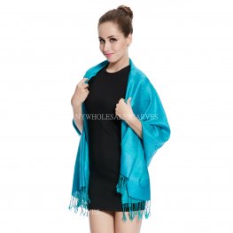 Jacquard Pashmina PL1874 Aqua  Jacquard Pashmina PL1874 Aqua