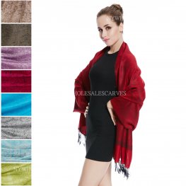 Jacquard Pashmina YZ1618S(12 Colors, 1 Doz)  Jacquard Pashmina YZ1618S(12 Colors, 1 Doz)