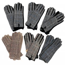 Women Plaid Classic Gloves 201772 (4 Colors 1 Doz)