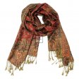 Gorgeous Paisley Pashmina 82316B RedBrown