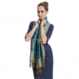 Gorgeous Paisley Pashmina 82320 Turquoise  Gorgeous Paisley Pashmina 82320 Turquoise