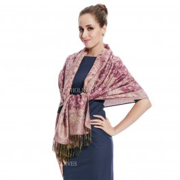 Gorgeous Paisley Pashmina 82322 Pink Yellow  Gorgeous Paisley Pashmina 82322 Pink Yellow