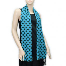 Cashmere Feel Scarf 503-9 Color: Turquoise/Black
