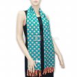 Cashmere Feel Scarf 503-15 Color: Turquoise/Orange