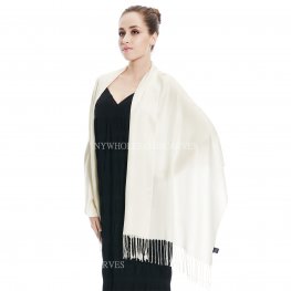Solid Silky Pashmina 8103 Ivory