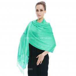 Solid Silky Pashmina 8108 Light Teal  Solid Silky Pashmina 8108 Light Teal