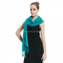 Solid Silky Pashmina 8113 Teal  Solid Silky Pashmina 8113 Teal