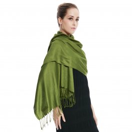 Solid Silky Pashmina 8115 Dark Olive  Solid Silky Pashmina 8115 Dark Olive