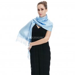 Solid Silky Pashmina 8125 Baby Blue  Solid Silky Pashmina 8125 Baby Blue