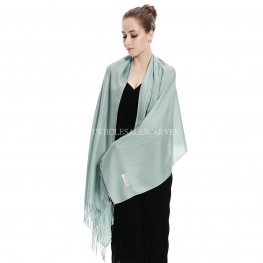 Solid Silky Pashmina 8127 Powder Blue  Solid Silky Pashmina 8127 Powder Blue
