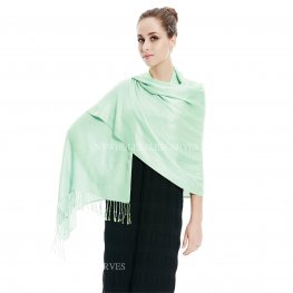 Solid Silky Pashmina 8130 Pale Green  Solid Silky Pashmina 8130 Pale Green