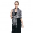 Solid Pashmina 8136 Dark Grey