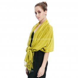 Solid Silky Pashmina 8140 Mustard