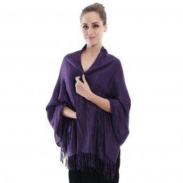 Solid Silky Pashmina 8149 Dark Purple  Solid Silky Pashmina 8149 Dark Purple