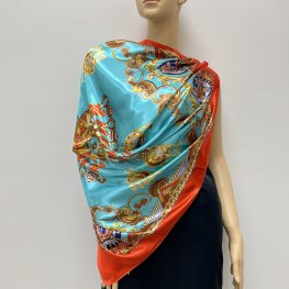 Women Silky Satin Shawl 85034-16  Women Silky Satin Shawl 85034-16