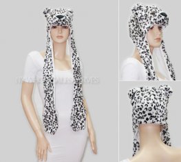Animal Hats With Paws 9034-2 White Leopard