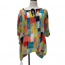 AA007 Multi Color Spring & Summer Poncho