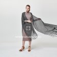 Modern Metallic Net Oblong Party Shawl Black #AM231171