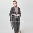 Modern Metallic Net Oblong Party Shawl Black #AM231171