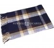 Giant Checker Shawl S5138 Navy