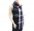 Giant Checker Shawl S5138 Navy